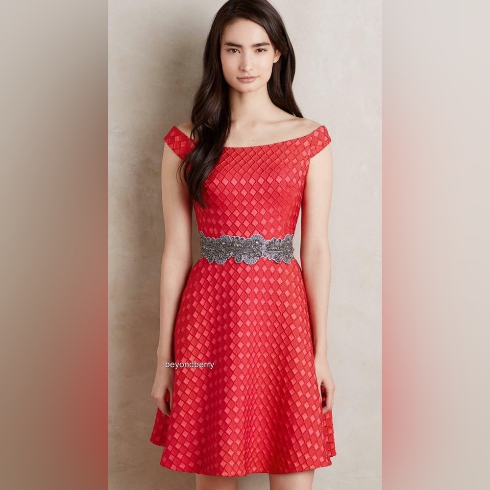 Red off the shoulder dress, worn only once